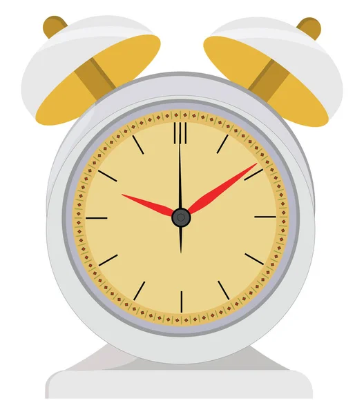 Reloj Despertador Ilustración Vector Sobre Fondo Blanco — Vector de stock
