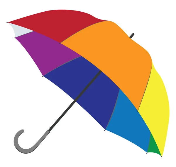 Цветной Зонтик Иллюстрация Вектор Белом Фоне — стоковый вектор
