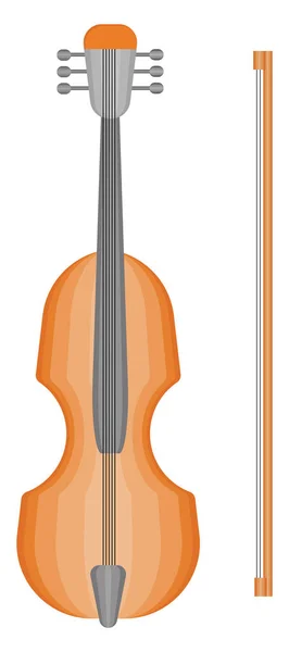 Violininstrument Illustration Vektor Vit Bakgrund — Stock vektor
