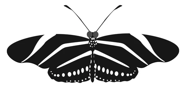 Zebraschmetterling Illustration Vektor Auf Weißem Hintergrund — Stockvektor