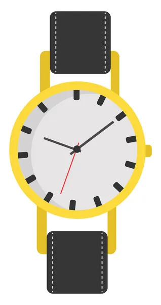 Reloj Muñeca Ilustración Vector Sobre Fondo Blanco — Vector de stock