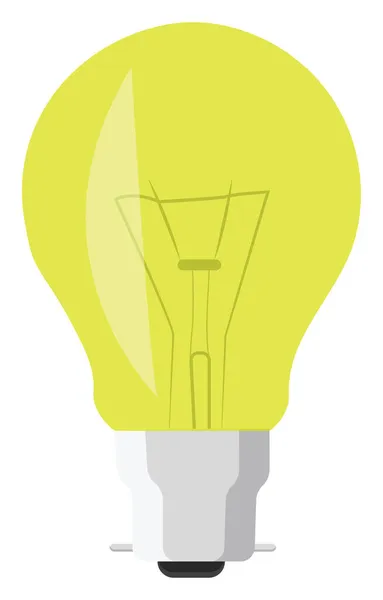 Yellow Lightbulb Illustration Vector White Background — Stock Vector