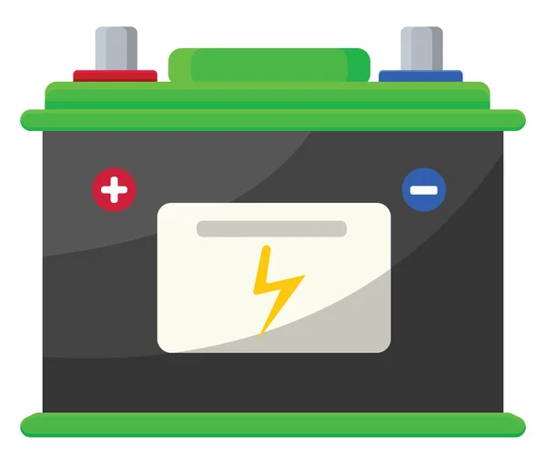 Autobatterij Illustratie Vector Een Witte Achtergrond — Stockvector