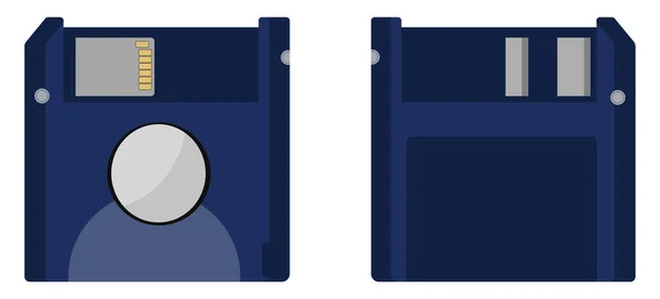 Blaue Diskette Illustration Vektor Auf Weißem Hintergrund — Stockvektor