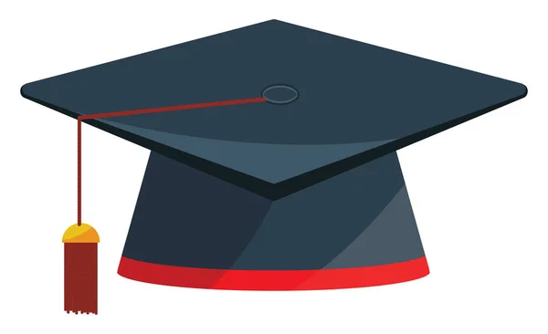 Graduation Hat Illustration Vector White Background — Stock Vector