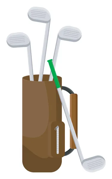 Golf Táska Illusztráció Vektor Fehér Háttér — Stock Vector