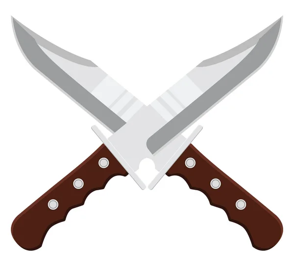 Two Knifes Illustration Vector White Background — Stock Vector