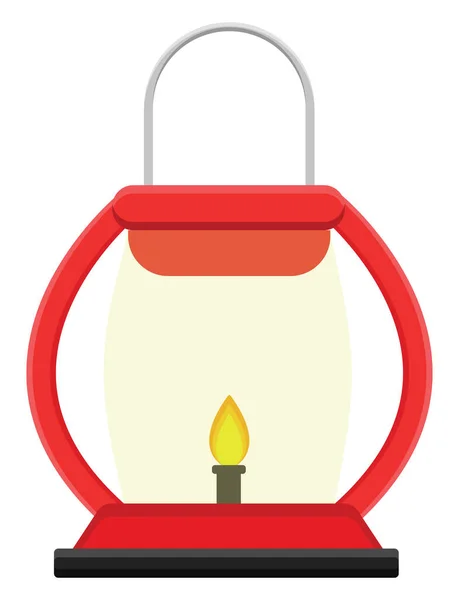 Lanterna Vermelha Ilustração Vetor Sobre Fundo Branco — Vetor de Stock
