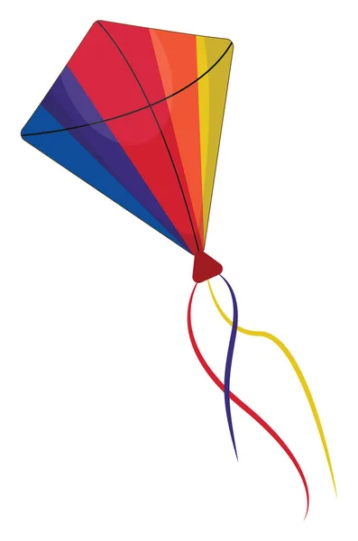 カラフルな凧 イラスト 白い背景のベクトル — ストックベクタ