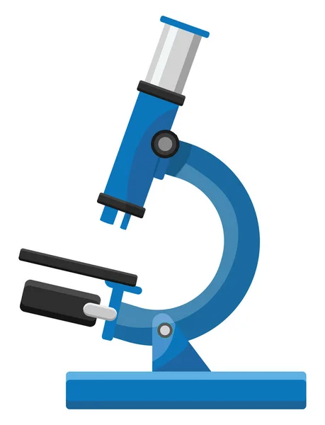 Blauwe Microscoop Illustratie Vector Een Witte Achtergrond — Stockvector
