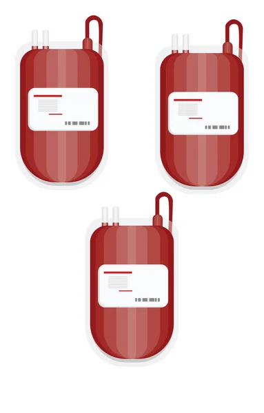 Blood Bags Illustration Vector White Background — Stock Vector