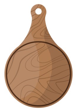 Pizza kesim tahtası, illüstrasyon, beyaz arkaplanda vektör.