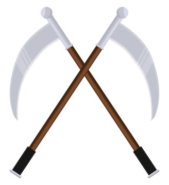 Keskin oraklar, illüstrasyon, beyaz arkaplandaki vektör.