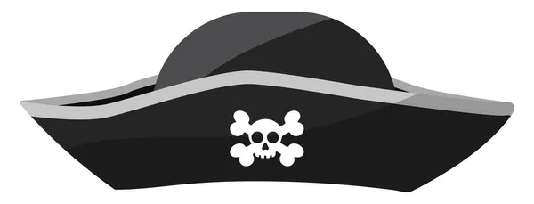 Korsan Şapkası Illüstrasyon Beyaz Arkaplandaki Vektör — Stok Vektör