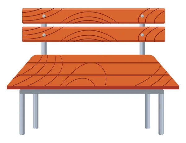 Banc Parc Brun Illustration Vecteur Sur Fond Blanc — Image vectorielle