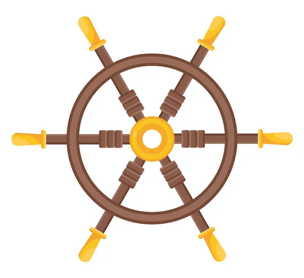船の車輪 イラスト 白い背景のベクトル — ストックベクタ