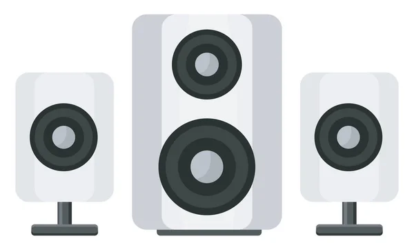 Altavoces Blancos Ilustración Vector Sobre Fondo Blanco — Archivo Imágenes Vectoriales