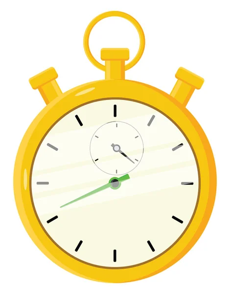 Cronometro Dorato Illustrazione Vettore Sfondo Bianco — Vettoriale Stock