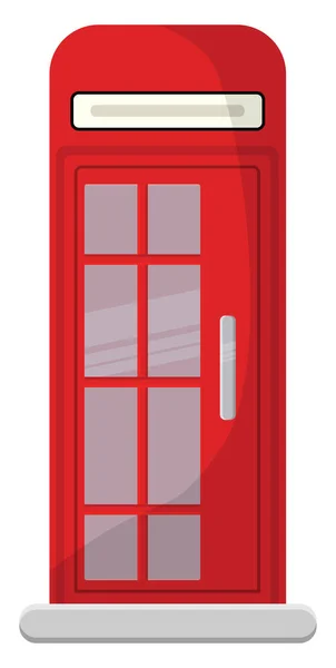 Rote Telefonzelle Illustration Vektor Auf Weißem Hintergrund — Stockvektor