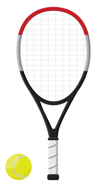 Tennis Racket Illustration Vektor Vit Bakgrund — Stock vektor
