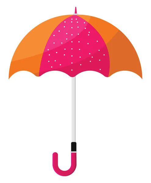 Różowy Pomarańczowy Parasol Ilustracja Wektor Białym Tle — Wektor stockowy