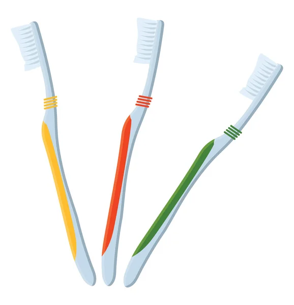 Beyaz Arkaplanda Diş Fırçası Illüstrasyon Vektör — Stok Vektör