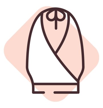 Suç ortağı kadın üstte, illüstrasyon, beyaz arkaplanda vektör.