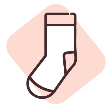 Aksesuar çoraplar, illüstrasyon, beyaz arkaplanda vektör.