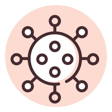 Alerji bakterisi, illüstrasyon, beyaz arkaplan üzerindeki vektör.