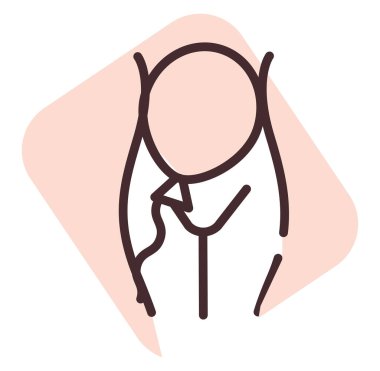 Alerji ağrısı, illüstrasyon, beyaz arkaplanda vektör.