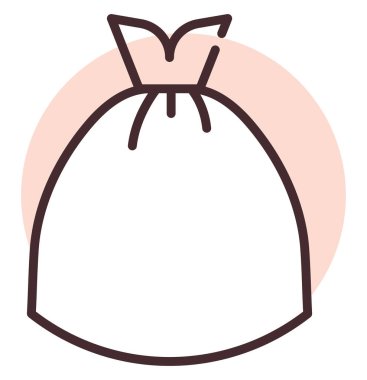 Kıyafet balosu elbisesi, illüstrasyon, beyaz arkaplanda vektör.