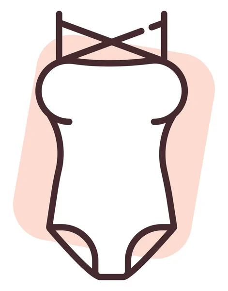 Traje Baño Accesorio Ilustración Vector Sobre Fondo Blanco — Archivo Imágenes Vectoriales