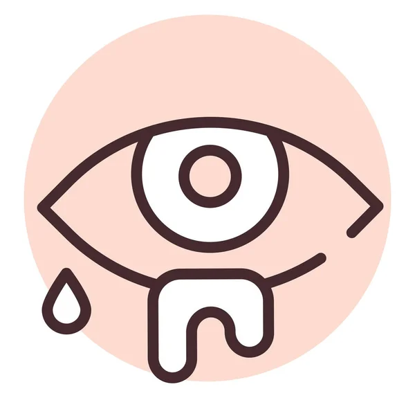Augenallergie Illustration Vektor Auf Weißem Hintergrund — Stockvektor