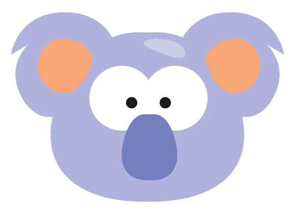 Purple Koala Illustration Vector White Background — Stock Vector