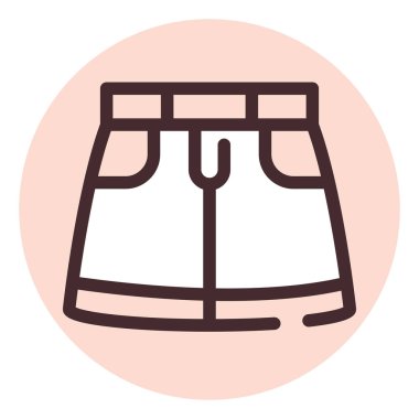 Giysi şortları, illüstrasyon, beyaz arkaplan üzerindeki vektör.