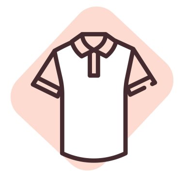 Giysi tişörtü, illüstrasyon, beyaz arkaplanda vektör.