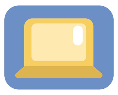 Uygulama dizüstü bilgisayarı, illüstrasyon, beyaz arkaplan üzerindeki vektör.