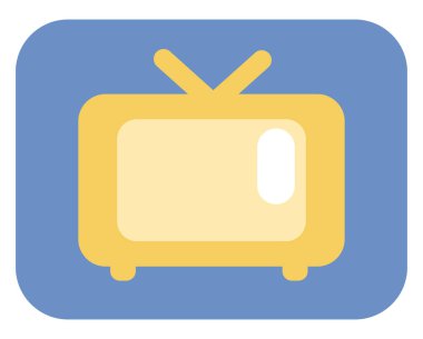 Alet TV, illüstrasyon, beyaz arkaplan üzerindeki vektör.