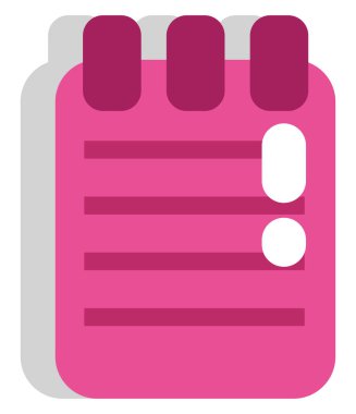 Beyaz arkaplanda sanat aracı çizim defteri, illüstrasyon, vektör.