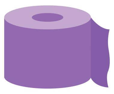 Tuvalet kağıdı, illüstrasyon, beyaz arka planda vektör..