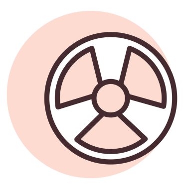 Biyokimya radyasyonu, illüstrasyon, beyaz arkaplan üzerindeki vektör.