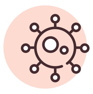 Biyokimya virüsü, illüstrasyon, beyaz arkaplan üzerindeki vektör.