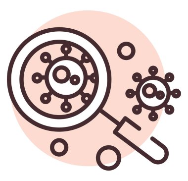 Beyaz zemin üzerinde biyokimya bakteri, illüstrasyon, vektör.