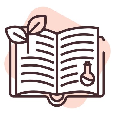 Biyokimya kütüphanesi, illüstrasyon, beyaz arkaplan üzerindeki vektör.