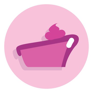 Cafe cake dilimi, illüstrasyon, beyaz arkaplanda vektör.