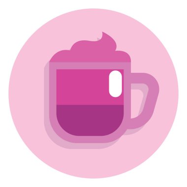 Kafe soğuk içecek, illüstrasyon, beyaz arka planda vektör..