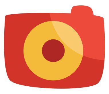 Kamp kamerası, illüstrasyon, beyaz arkaplanda vektör.