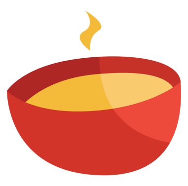 Kamp kasesi çorba, illüstrasyon, beyaz arka planda vektör..