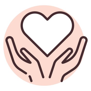 Bağış ve bağış hizmetleri, illüstrasyon, beyaz arka plan vektörü.