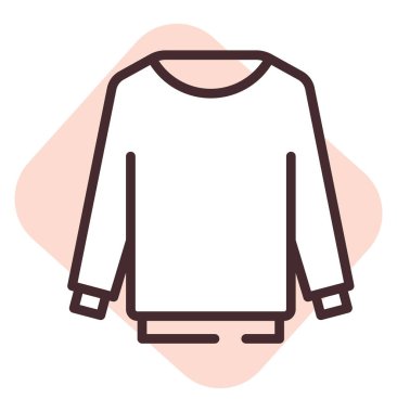 Kadın bluzu, illüstrasyon, beyaz arka planda vektör..